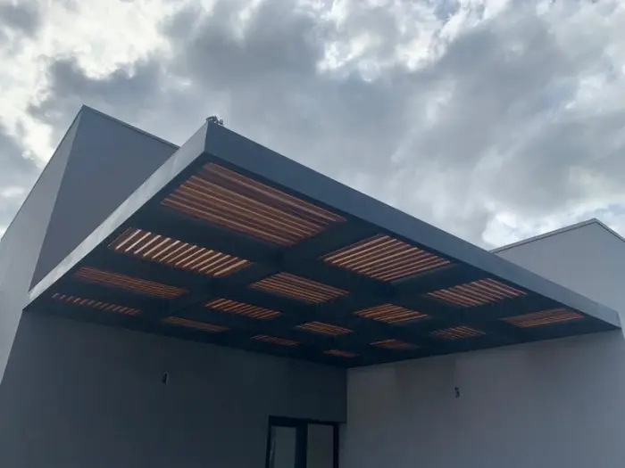 Cobertura metálica residencial preço, obra Formafer