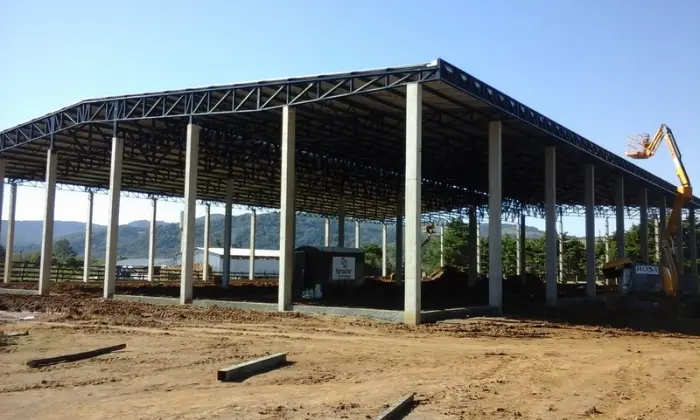 Custo de estrutura metálica para telhado, obra Formafer