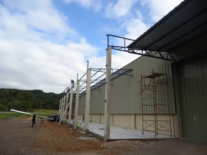 Custo de estrutura metálica para telhado, obra Formafer