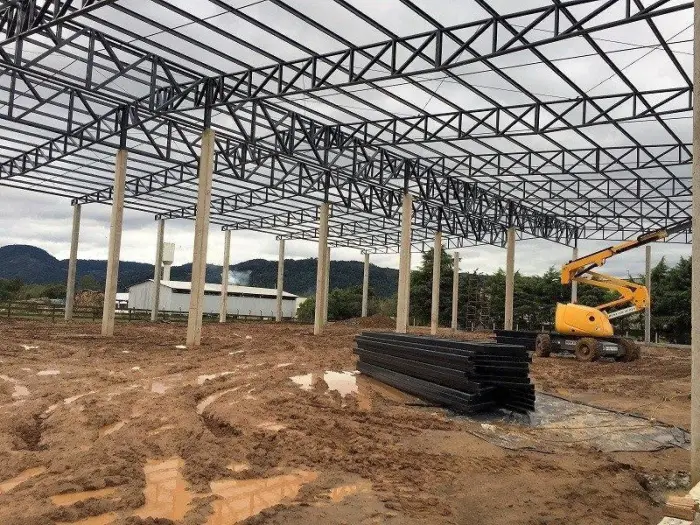 Estrutura metálica residencial, obra Formafer