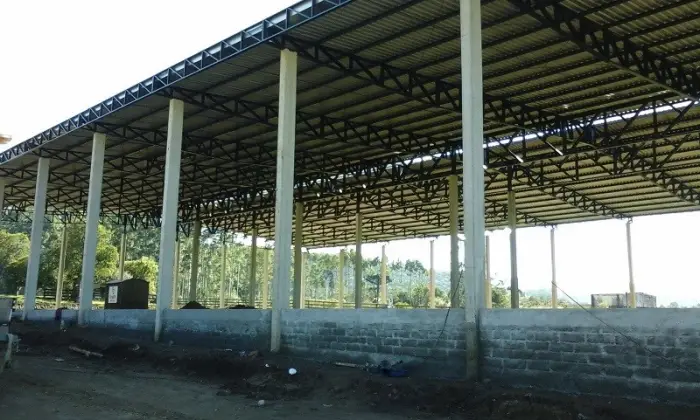Projeto de cobertura metálica, obra Formafer