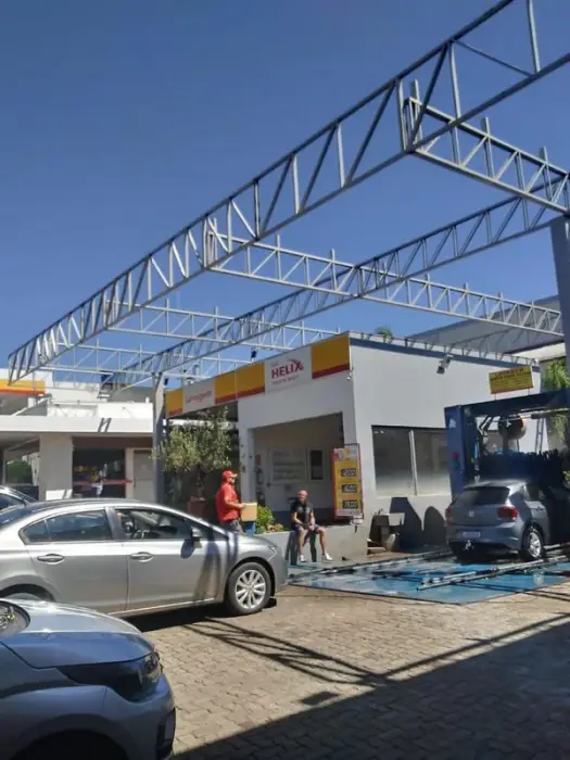 Tesoura metálica 25 metros, obra Formafer